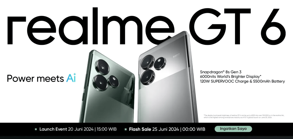 Realme GT6 di Indonesia Rilis Berbarengan dengan Global 20 Juni!