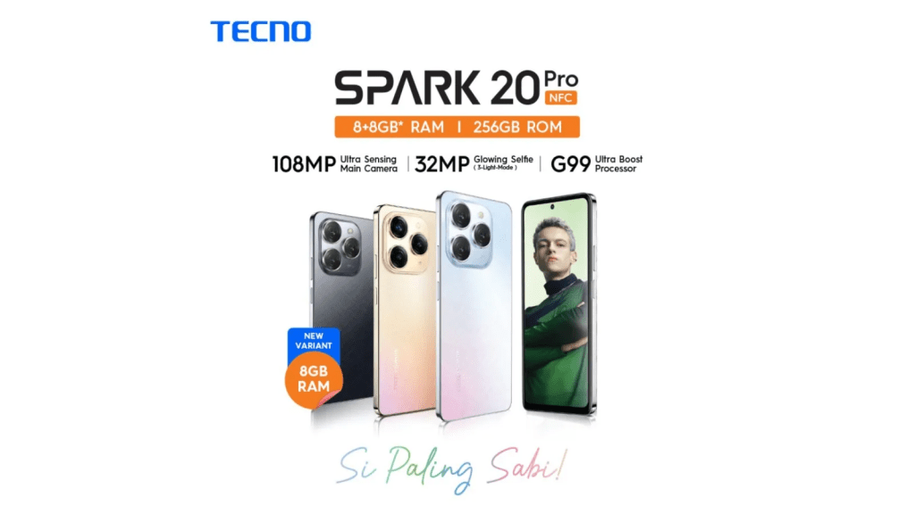 Lebih Murah, TECNO SPARK 20 Pro Hadir Dalam Varian RAM&nbsp;8GB